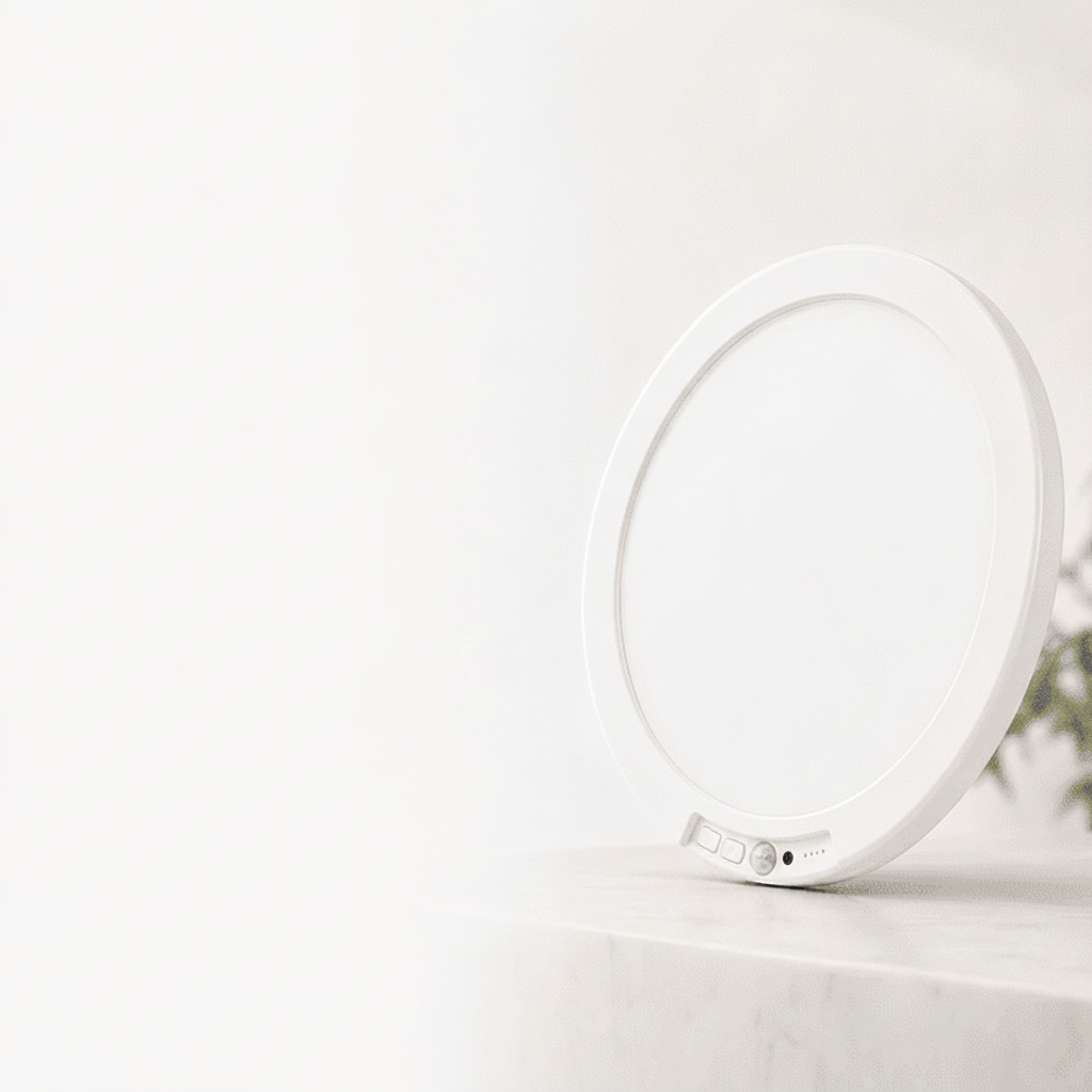 Lampe LED à détecteur de mouvement, lumière capteur mouvement circulaire blanche sur surface