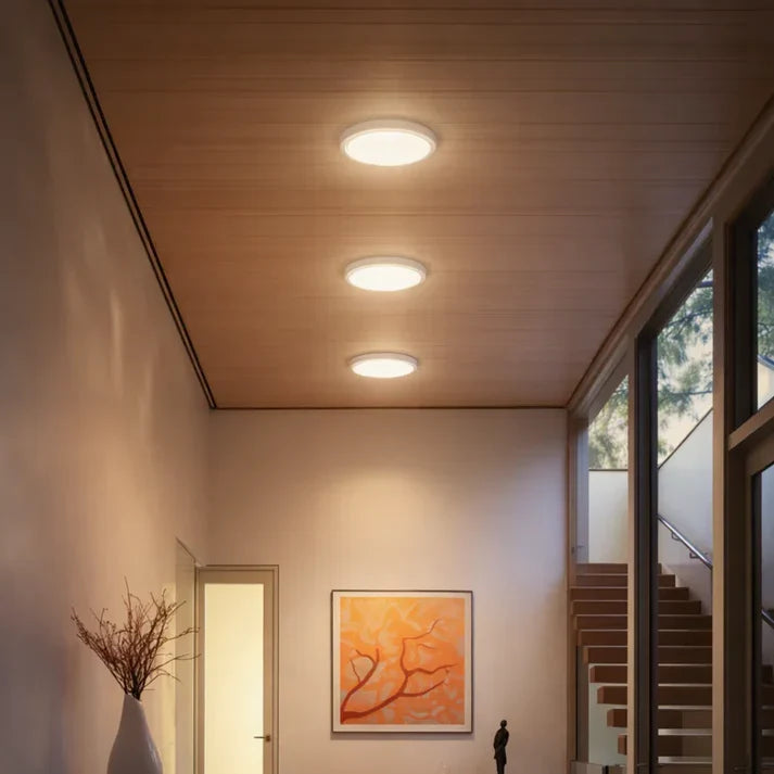Lampe LED à détecteur de mouvement, lumières plafond bois couloir intérieur